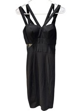XSCAPE Nordstrom Women's Black Strappy Bodycon Dress Sleeveless Short Size 0