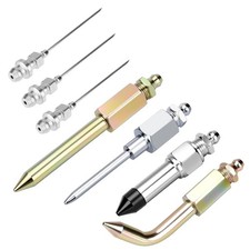 Grease Gun Accessory Kit 7pcs with Needle Nozzles Elbow Straight Tip Dispenser