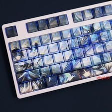 Transparent Keycap PBT Five Side Sublimation Anime Engraving RGB Character Game