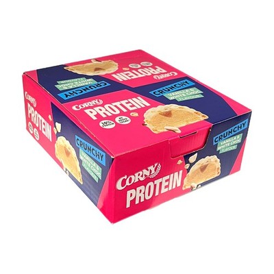 Corny Protein Riegel Crunchy Vanilla & White Choc Flavour, Kiste mit 12x 45g