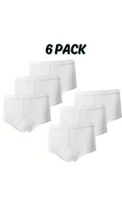 Mens 6 Pack bundle 100% Cotton Y-Fronts Traditional Briefs Underwear Vintage 2XL