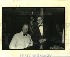 1989 Press Photo Jimmy Maxwell, Grant Boulmay at Alexis deTouqueville Awards
