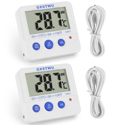 Fridge Freezer Thermometer Max/min Memory Lxszrph High  Low Temperature Alarms