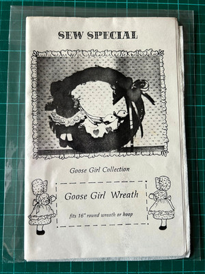 Vintage 1985 Gänsemädchen Kranz Schnittmuster - Sew Special - 16'' rund