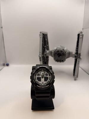 Casio G-Shock GA-100BW-1A Chronograph 51mm Black & White Dial (5081).