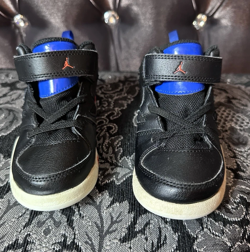 Tênis infantil Nike Air Jordan FLIGHT CLUB '91 (TD) preto/azul DM1687-008 tamanho 9C - Imagem 2 de 4