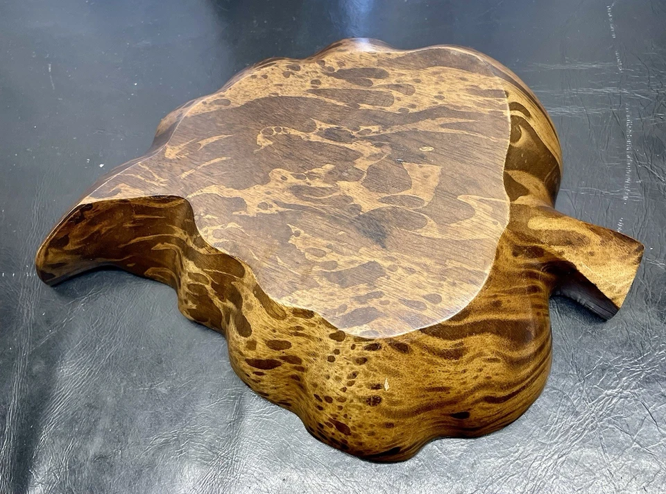 Arco decorativo cuenco de madera, forma de hoja Foto 3 de 4