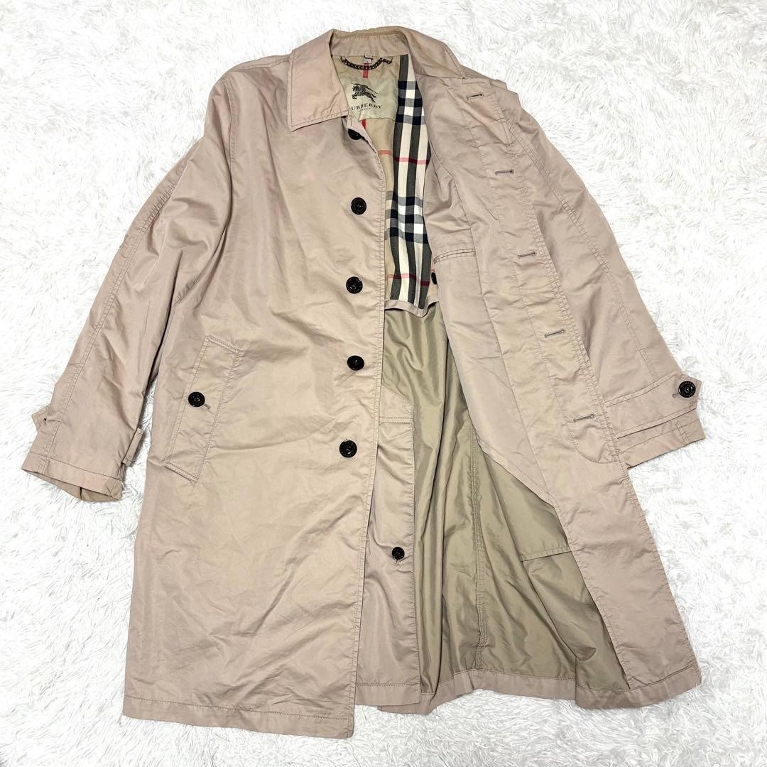 Burberry London Prorsum Trench Coat Beige Nova Check XL rare Men's From Japan thumbnail 14