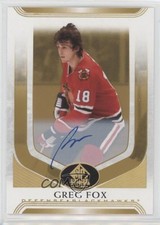 2020-21 SP Signature Edition Legends Gold Spectrum Foil Greg Fox #263 Auto 7i2