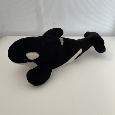 Seaworld Shamu Orca Killer Whale Stuffed Animal 12'' Sea World Black White