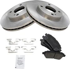 TRQ Front Brake Pad & Rotor Kit Pads Ceramic Compatible... 