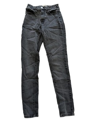 YMI Sky Rise Skinny Jeans Juniors 7/28 Charcoal Wash High Rise Stretch 29x28