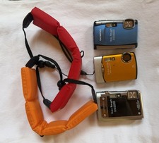 Olympus Stylus Tough Stylus 790 SW Digital Camera Lot - Blue, Orange, Black