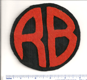 UNKNOWN FELT CAMP , COUNCIL BSA??  "RB"  FELT ON FELT PATCH