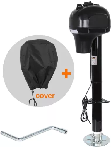 3500 Lb. Power Tongue Jack, Heavy Duty Electric Trailer Jack,23-5/8"Lift, 12V DC