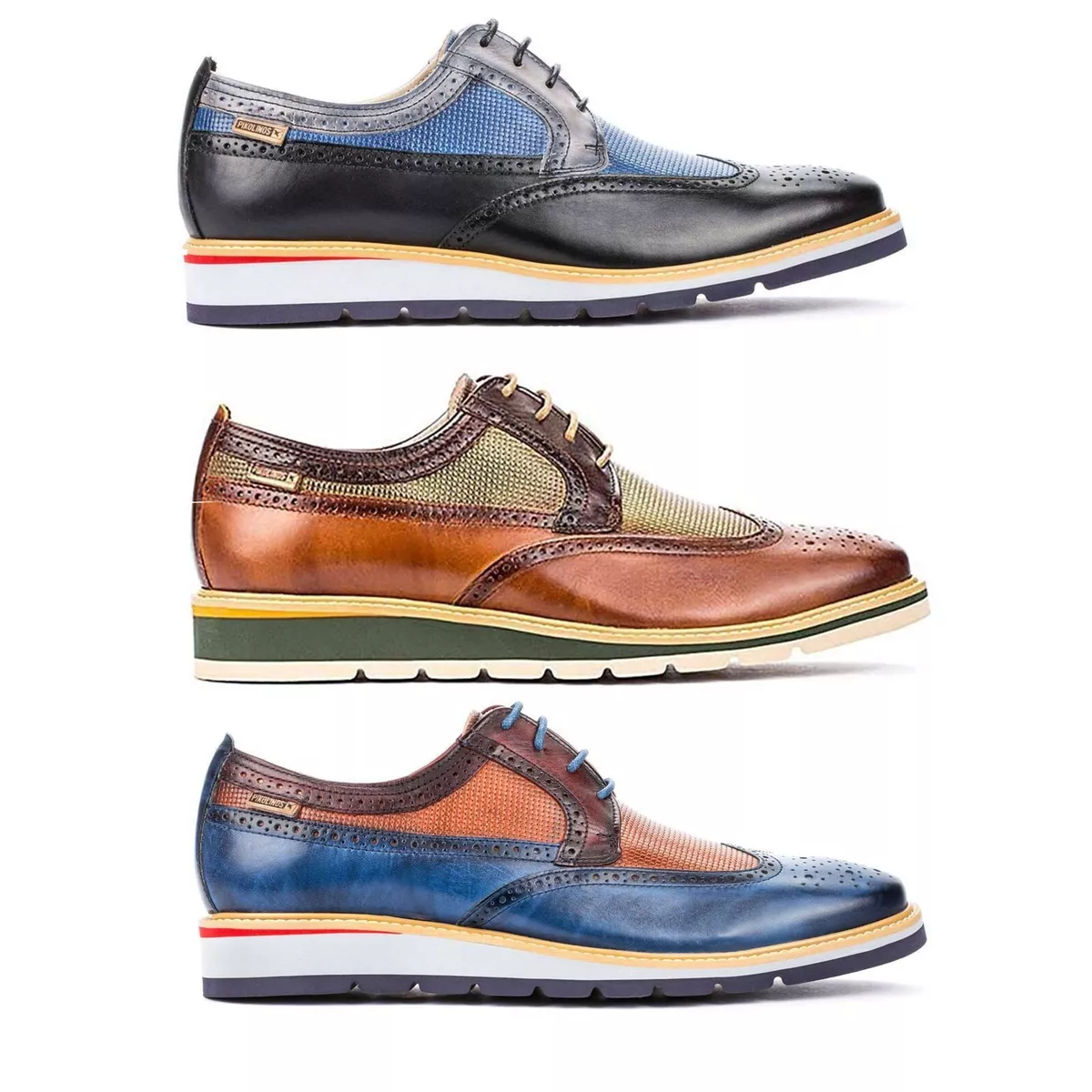 NEW Pikolinos Men s Casual Dress Comfort Toulouse Leather Lace Up Oxford Shoes