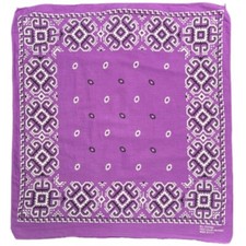 Vtg Fast Color Bandana Selvedge Purple Magenta All Cotton RN 13960 USA Western