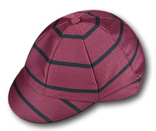 Maroon  Navy Blue Venetian Stripe Wool Worsted School Uniform / Rowing Cap