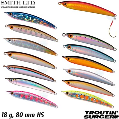 Smith Troutin' Surger SH HS 8 cm 18 g Trout Lipless Minnow Assorted Colors