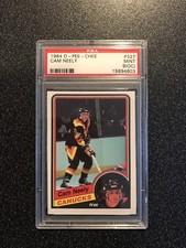CAM NEELY 1984-85 O-Pee-Chee CARD# 327 ROOKIE RC GRADED PSA 9(OC) MINT CANUCKS