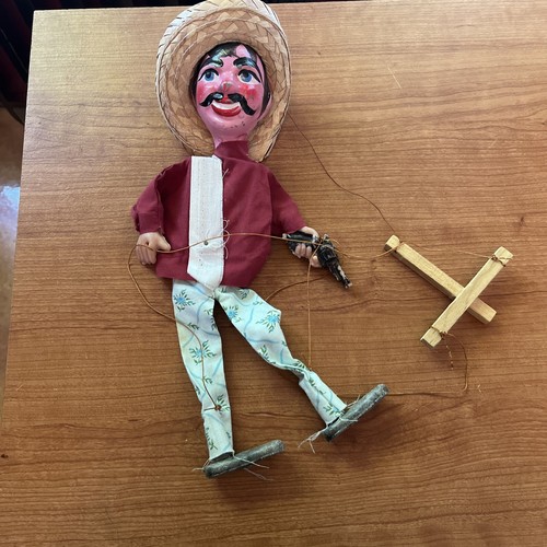 Vintage Puppe mexikanische Marionette Schnur Puppe Volkskunst