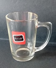 Vintage Carling Black Label 1/2 Pint Glass with Handle 478 Crown Mark