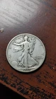 1918 D Walking Liberty Silver Half Dollar 50C Nice F Fine                   S884