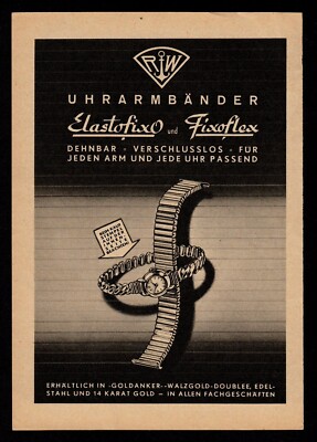 3w6968/Advertising from 1956-Goldanker Watch Bands Elastofix/Fixoflex