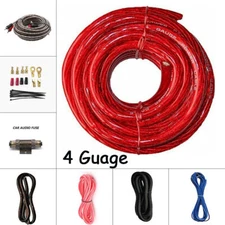 2300W 4 Gauge AMP Car Audio Wire Subwoofer Installation Kit RCA Power Cable Fuse