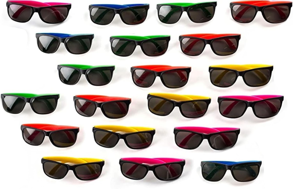 colorful sunglasses neon party sunglasses bulk Party Favors For Kids 4-8 48 Pack Kids Sunglasses Bulk For Party