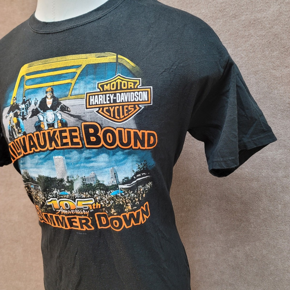 105th Anniversary Harley Davidson Hammer Down Large T-shirt