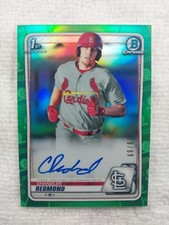 2020 Bowman Chrome #CPA-CR CHANDLER REDMOND 1st Bowman RC Auto GREEN #’d /99