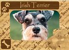 Irish Terrier w Paws Engraved Wood Picture Frame Magnet