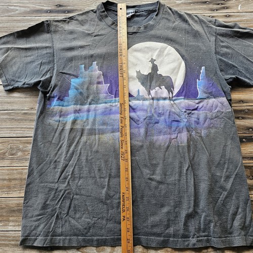 Vtg Western Wraparound Graphic T Shirt XL Rocky Mountain Clothing - Picture 5 of 13