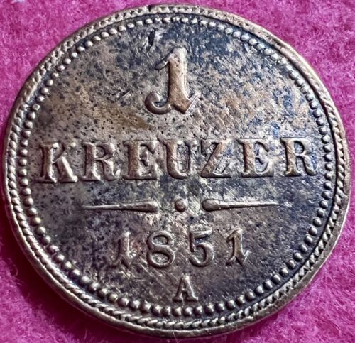 Österreich 1 Kreuzer 1851-A - Zdjęcie 1 z 2