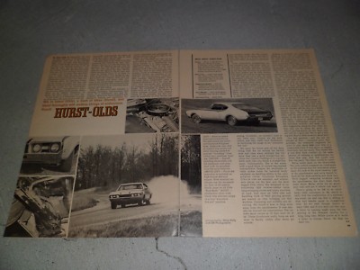 VARIOUS OLDSMOBILE HURST OLDS AD / ARTICLES COLOR / BLACK & WHITE | eBay