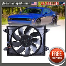 Radiator & Condenser Fan Assembly w/ Brushless Motor for Dodge Challenger 6.2L