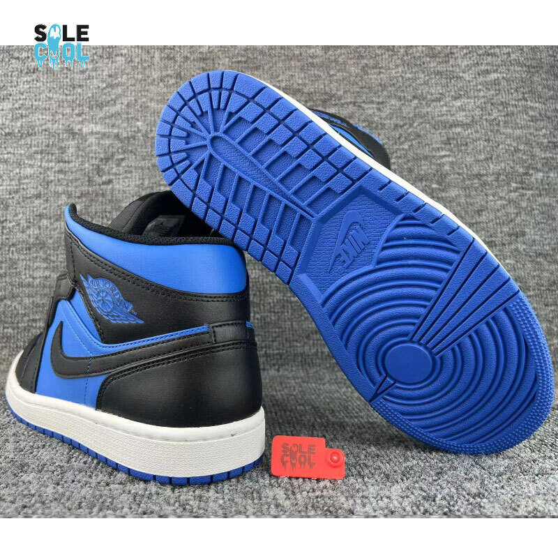 Nike Air Jordan 1 AJ1 Mid Shoes Royal Blue Black White Shoes Nike Air Jordan 1 AJ1 Mid Shoes Royal Blue Black White Shoes
