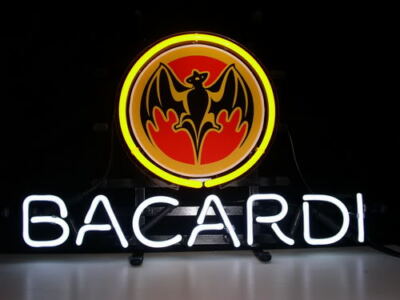 Bacardi Distillery Rum Bat Casa BACARDÍ 14''x10'' Neon Sign Light Lamp Real Glass