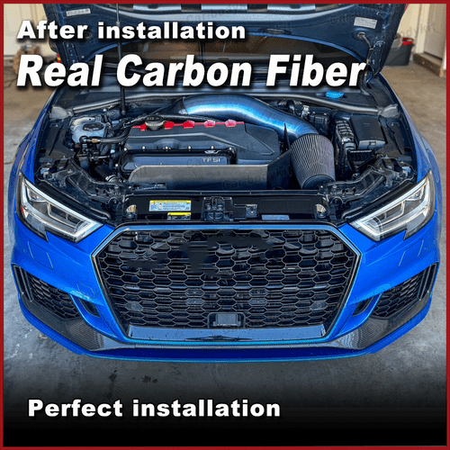 Carbon Lufteinlässe Entlüftung Front Fog Air Vent Fins Für Audi RS3 8V 2017-2021 - Bild 4 von 13