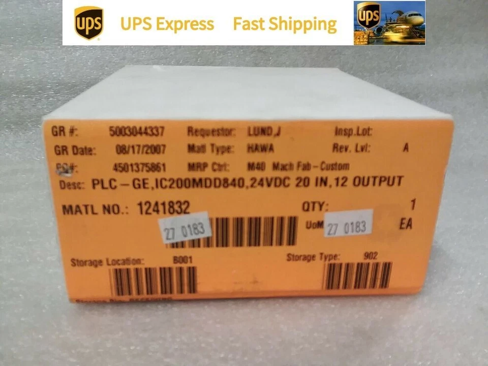 GE Fanuc IC200MDD840F Mixed 24VDC Input 20PT Output Relay 12PT Fast HTZ1 - Image 4 of 4