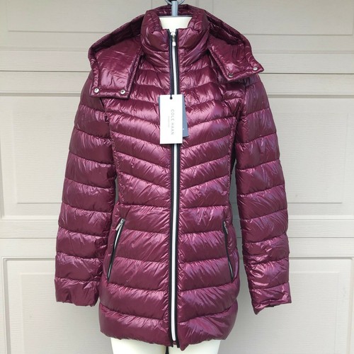 Chevron Quilted Jacket Down Coat Size 