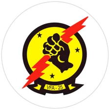 VFA-25 'Fist of the Fleet' Bumper Sticker Military Vinyl Soldier Decal 5"