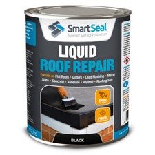 Liquid Roof Repair Paint Pro BLACK Fibre Reinforced Waterproofing (1L & 5L)