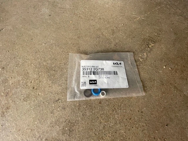 (1) Kit de junta tórica inyector de combustible genuino Kia 35312-2G730 Foto 2 de 3