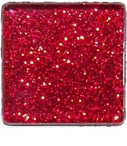 Carreaux de mosaïque en verre paillettes rouge - 3/8 pouces - 50 carreaux - médias mixtes - Photo 1/1