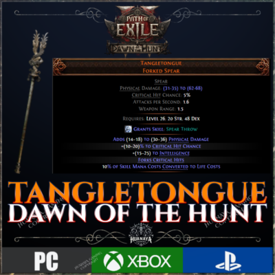 PATH OF EXILE 💎TANGLETONGUE NEW UNIQUE 💎BEST WEAPON FOR