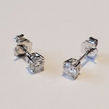 0.50 Carat Moissanite Forever Classic Stud Earrings 14K Gold (Charles&Colvard) 