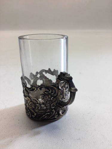 Antique Hallmarked Silver Podstakannik Tea Glass Holder - Picture 4 of 11