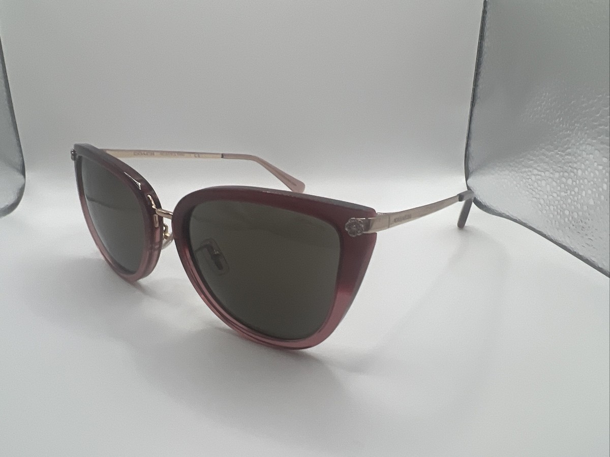 Coach Sunglasses Women\'s HC8276 55513 Burgundy Pink Glitter Gradient/Smoke Lens Coach HC8295 sunglasses for women in Grey Burgundy main image 2